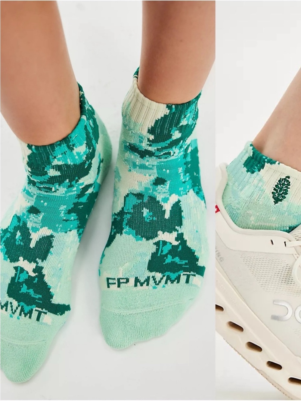 NWT- FP Movement Point Of Print Quarter Crew Socks